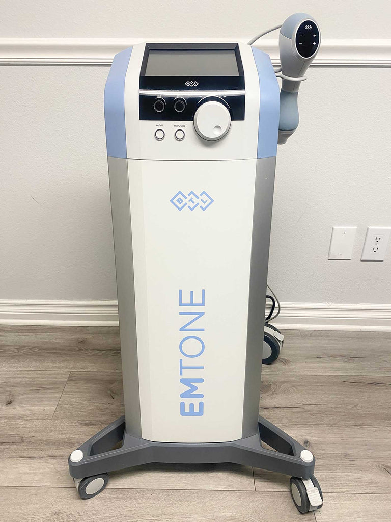 Front picture of the 2021 BTL EMTONE RF Cellulite Reduction Treatment Skin Tightening System