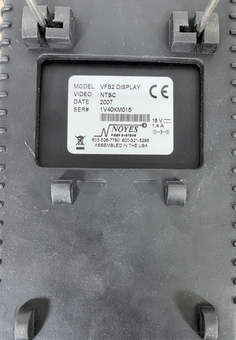 Picture of the label for AFL Noyes VFS2 Video Fiber Scope With Probe