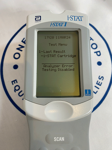 Picture of the screen for Abbott I-STAT 1 Analyzer MN: 300 Portable Clinical Blood Hematology Unit