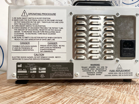 Picture of Allied Healthcare Gomco 405 Aspirator Pump label