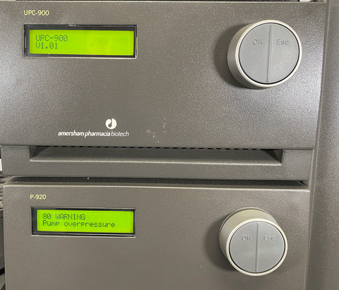 Picture of the screen for UPC-900 and P-920