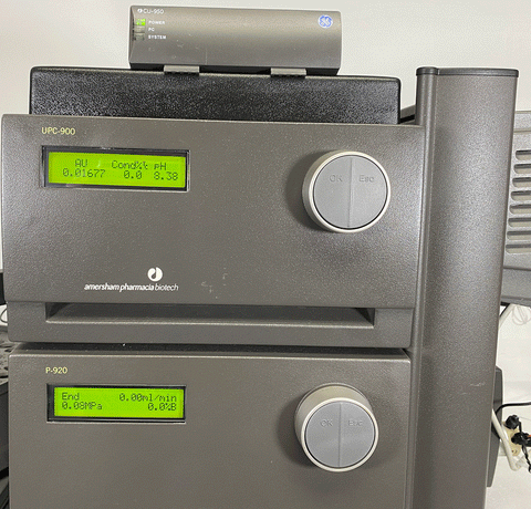 Picture of the Amersham Pharmacia Biotech AKTA FPLC System