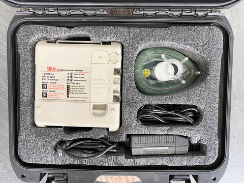 Picture of the AutoMedx SAVe Simplified Automated Ventilator