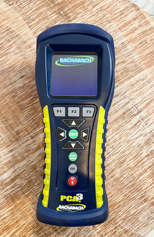 Picture of Bacharach PCA3 Portable Combustion Gas Emissions Analyzer screen