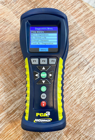 Picture of Bacharach PCA3 Portable Combustion Gas Emissions Analyzer screen