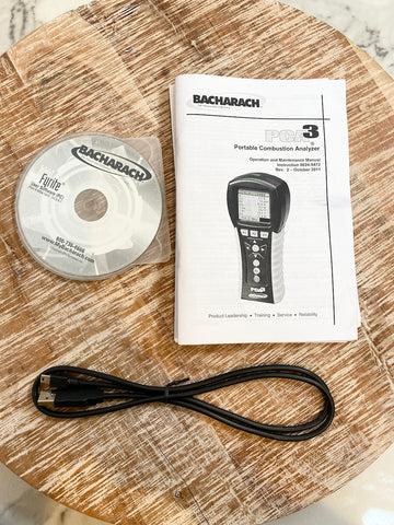 Picture of Bacharach PCA3 Portable Combustion Gas Emissions Analyzer manual