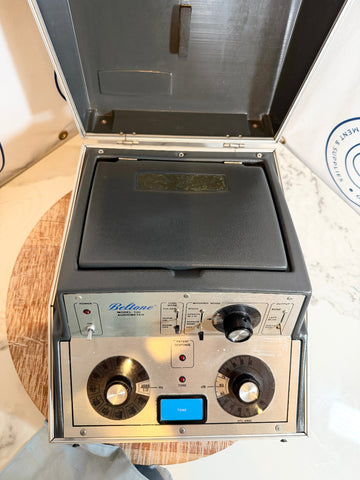 Beltone 120 Audiometer device with a metallic finish on a light background