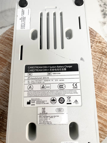 Back view of a CARESTREAM DRX-1 System Battery Charger