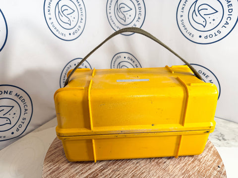 Zeiss NI2 inside a yellow medical supply box 