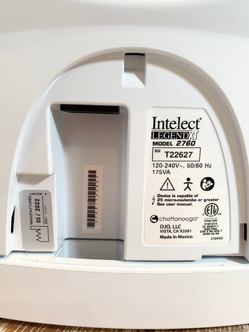 Picture of Chattanooga Intellect Legend XT 2760 Electrotherapy System label