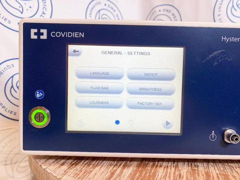 General setting screen picture of Covidien Hysterolux Fluid Management System Control Unit