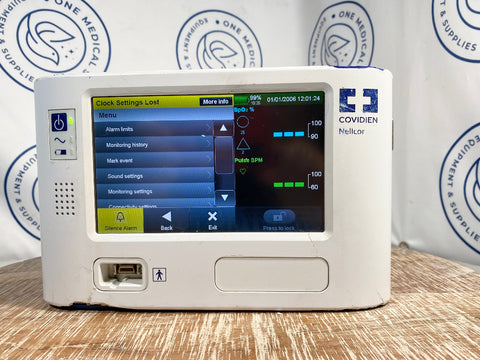 Picture of Covidien Nellcor PM1000N Respiratory Monitor with digital sreen