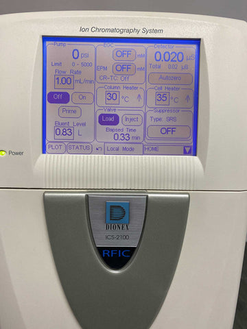 Picture of the screen for Dionex ICS-2100 Ion Chromatography System