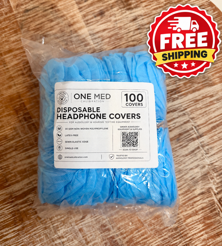 Disposable Audiometer Headphone Covers - Standard Size, Blue