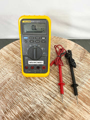 Picture of the Fluke 85 III Digital Multimeter with Rubber Case and Leads
