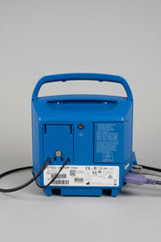 Blue GE Carescape Dinamap VC150 Vital Signs Monitor back side with label