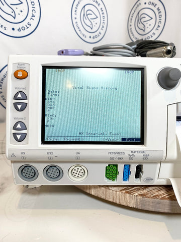 Monitor picture of GE Corometrics 259CX-B Maternal Fetal Patient Monitor