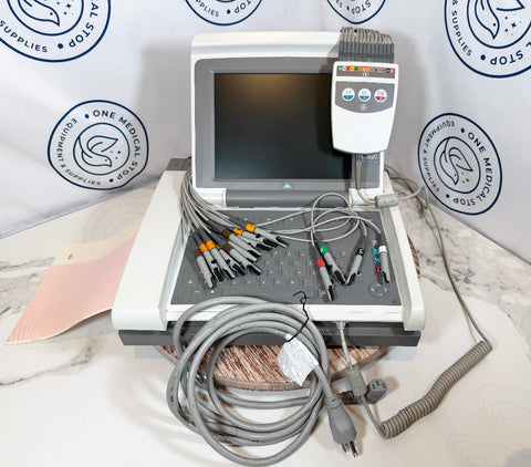 Picture of GE Mac 5500 HD ECG / EKG Machine with power cord and cables