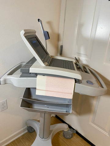 GE Medical MAC 5500 EKG Machine with adjustable height