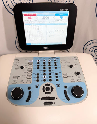GSI AudioStar Pro Clinical Audiometer  control panel with digital display and various buttons