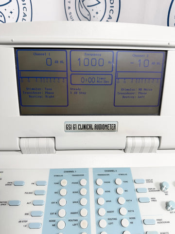 Grason-Stadler GSI 61 Clinical Audiometer with digital display and control buttons