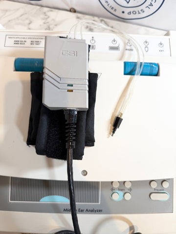 GSI TympStar Ear Analyzer with a probe and arm cuff