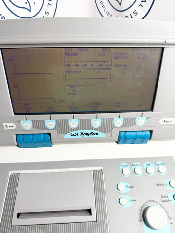GSI Tympanometry machine with digital display and control buttons