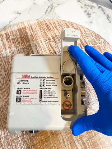 Picture of the AutoMedx SAVe Simplified Automated Ventilator