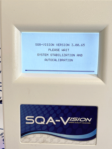 Picture of the screen for MES SQA-VISION Sperm Quality Analyzer 