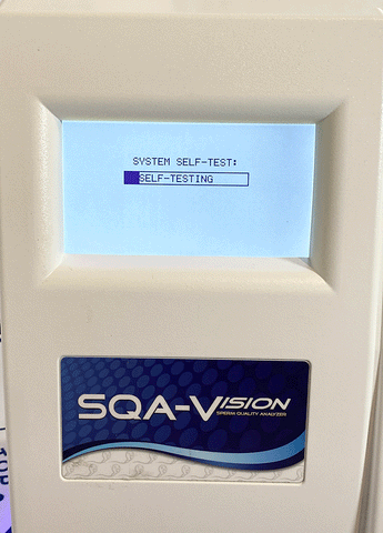 Picture of the screen for MES SQA-VISION Sperm Quality Analyzer 