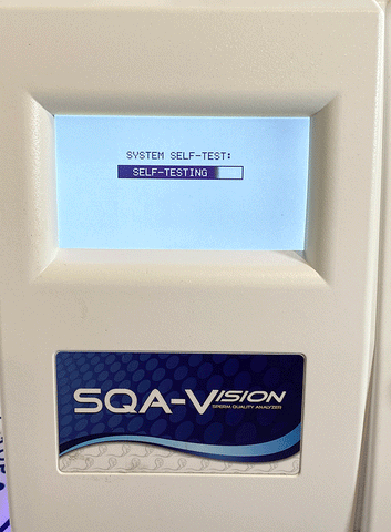 Picture of the screen for MES SQA-VISION Sperm Quality Analyzer 