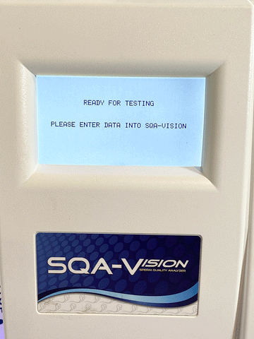 Picture of the screen for MES SQA-VISION Sperm Quality Analyzer 