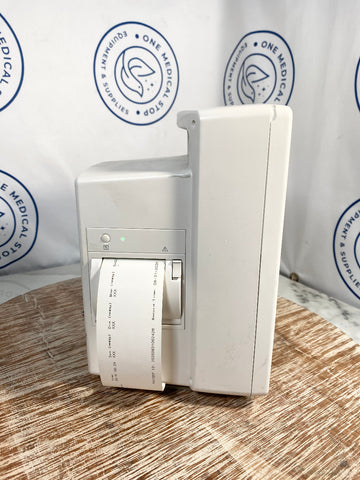 Side view of Picture of Mindray Datascope Accutorr V Vital Sign Monitor with printout window