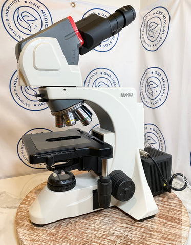 Picture of Motic Microscope BA410E unit side view