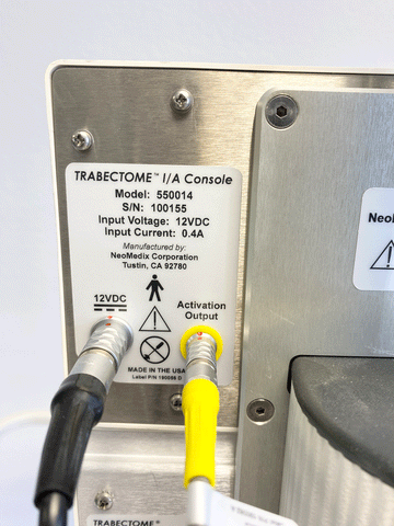 Back picture of the NEOMEDIX Trabectome High Frequency Generator