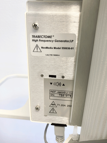 Back picture of the NEOMEDIX Trabectome High Frequency Generator