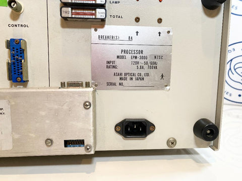 Picture of Pentax EPM-3000 Endoscope Video Processor label