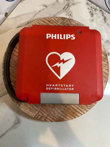 Red Philips Heartstart FR3 AED Defibrillator box