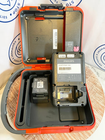 Philips Heartstart FR3 AED Defibrillator in open case