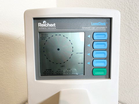 Picture of the Reichert Lenscheck Advanced Logic Lensometer Model # 12621 Rev: C Autolensometer