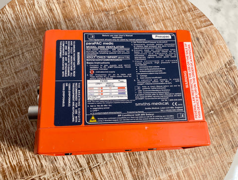 Smiths Medical ParaPac Medic 200D Ventilator with label