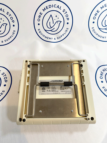 Back picture of the Sonomed Pacscan 300P Pachymeter Digital Blometric Ruler