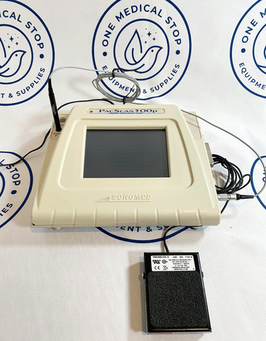 Front picture of the Sonomed Pacscan 300P Pachymeter Digital Blometric Ruler