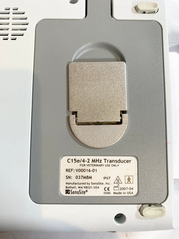 Picture of the label for Sonosite Vet 180 Plus Ultrasound System