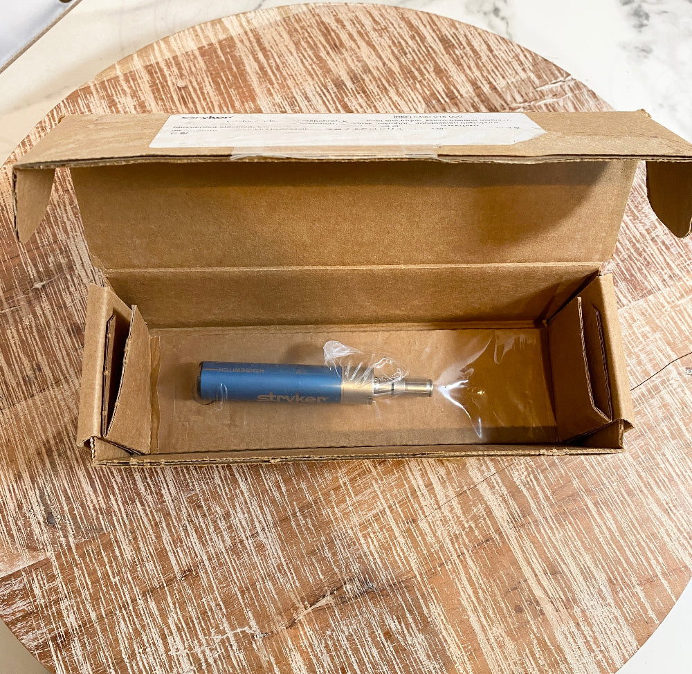 Stryker RemB6 Electric Micro Drill packaging in an open box