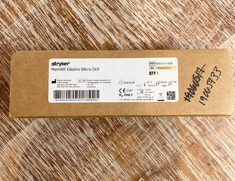 Stryker RemB6 Electric Micro Drill label on box