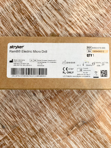 Stryker RemB Electric Micro Drill in a box