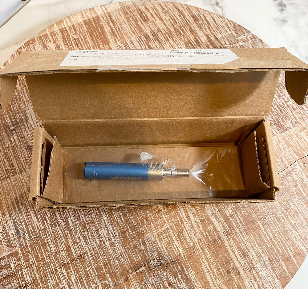 Styker RemB6 Electric Micro Drill packaging in an open box