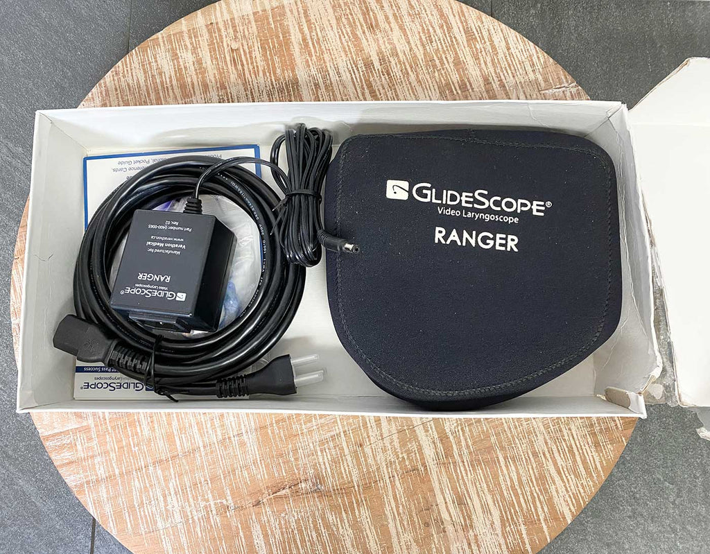 Picture of the Verathon GlideScope Ranger Video Laryngoscope Monitor inside a box
