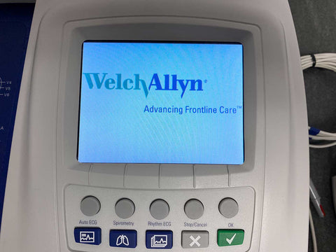 Picture of the screen for Welch Allyn CP200 Interpretive ECG with Spirometry EKG